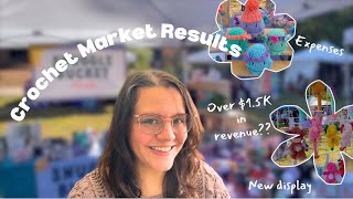 CROCHET MARKET VLOG | 1st craft fair of the season, selling big items, expenses, would I go again??