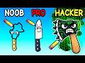 Draw Knife: Noob, Pro & Hacker Showdown 👕