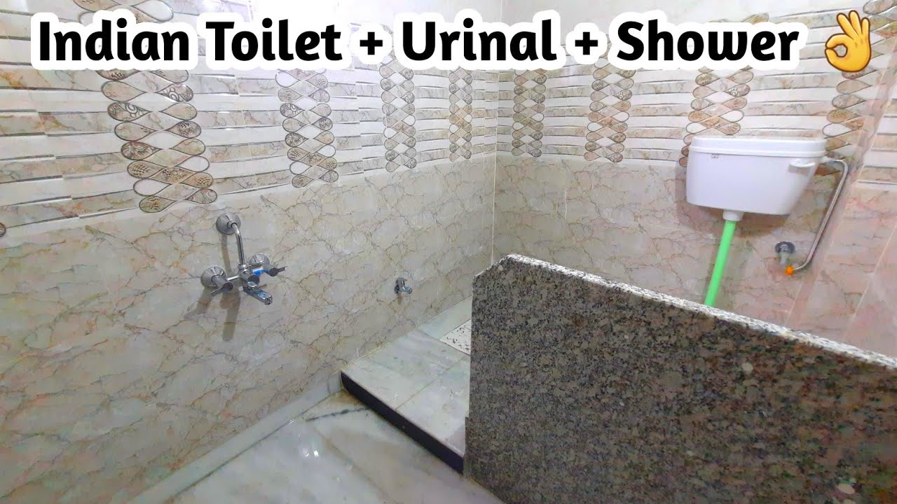 Indian Toilet + Urinal In Small Space 👌 Washroom Tile Design Prabhat