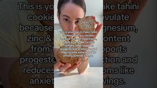 #anxious #moody or #bloated before period? 🩸 eat these #tahini #cookies #healthydessert #pmsrelief
