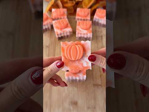 ASMR Soap making 🍁🎃☕️ #asmr #aestheic #satisfying #soapmaking #soapcutting #asmrsounds #soap