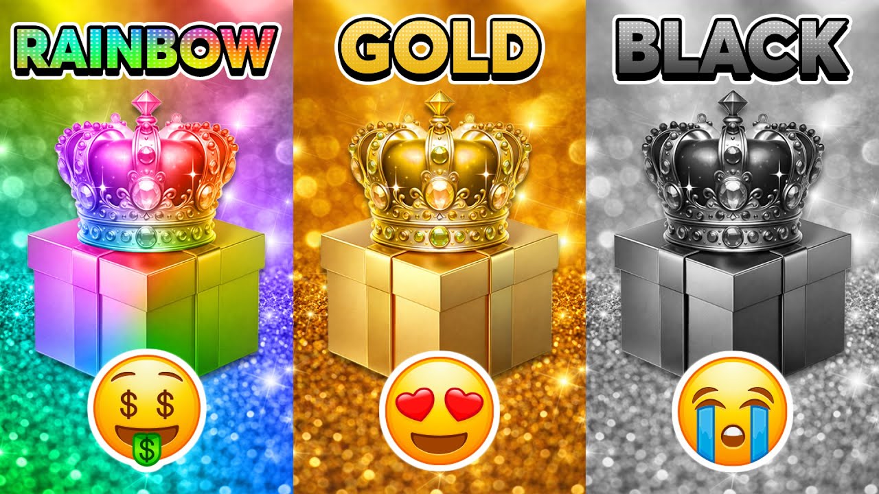Choose Your Gift! Rainbow, Gold or Black 🌈🌟🖤 How Lucky Are You? 😱 Quiz Kingdom