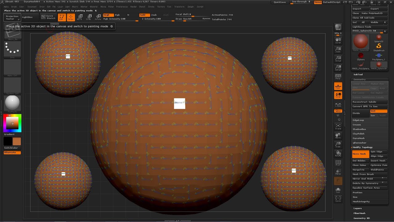 how to use micro mesh zbrush
