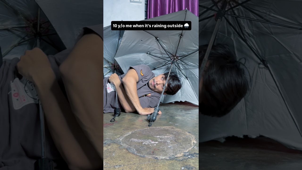 10 y/o me when it's raining outside ☔️
