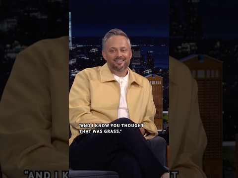 #NateBargatze brought his new dog home and she was quickly humbled by a bush 🤣 #FallonTonight
