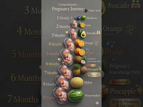 Baby size comparison in womb #sciencereels #science