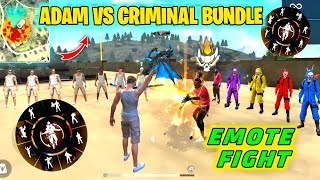 Free Fire Emote Fight On Factory Roof - Adam Vs Criminal Bundle - Emote Challenge Y Gaming