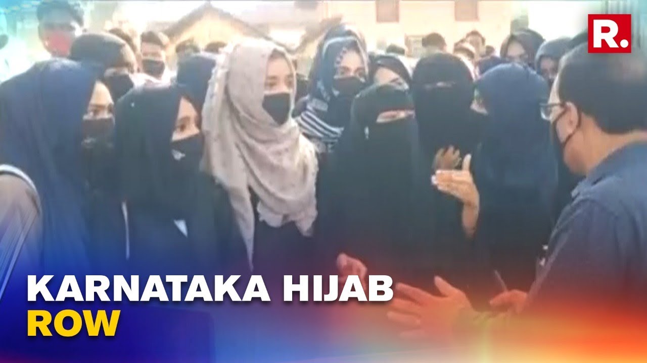 Karnataka Hijab Controversy: Students Protest Outside Campus; Education Minister Issues Warning
