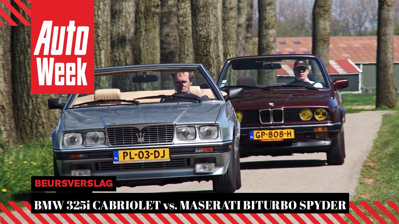 autoweek nascar BMW 325i Cabriolet vs. Maserati Biturbo Spyder - English subtitled - AutoWeek Classics review