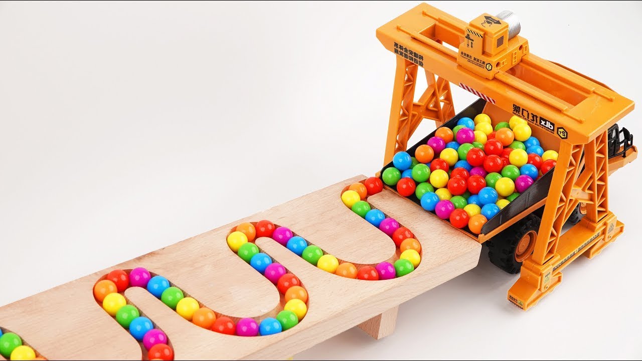 Marble Run Race ☆ HABA Slope Mega Vehicle Race | Dump Truck, Ambulance & More #28