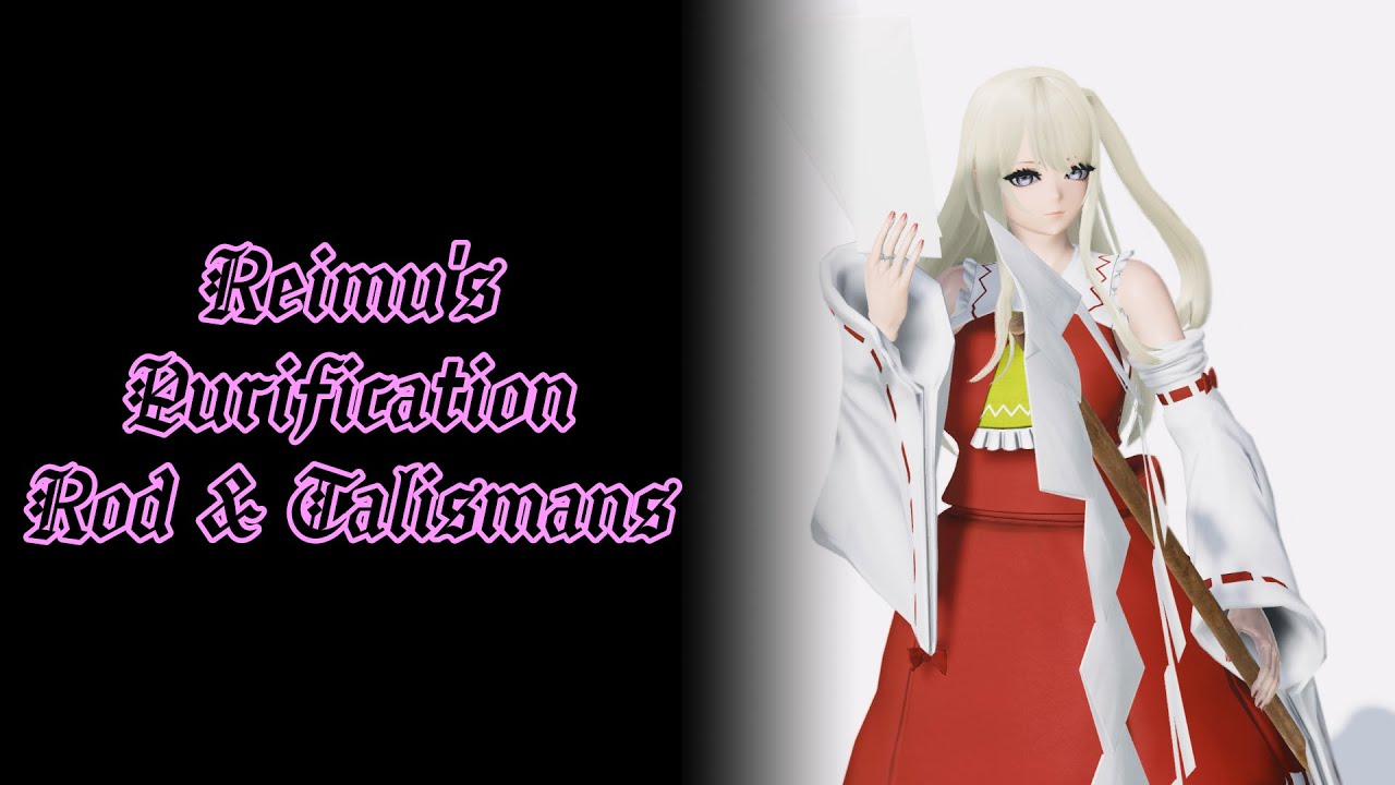 PSO2NGS】Reimu's Purification Rod & Talismans / 霊夢のお祓い棒＆霊