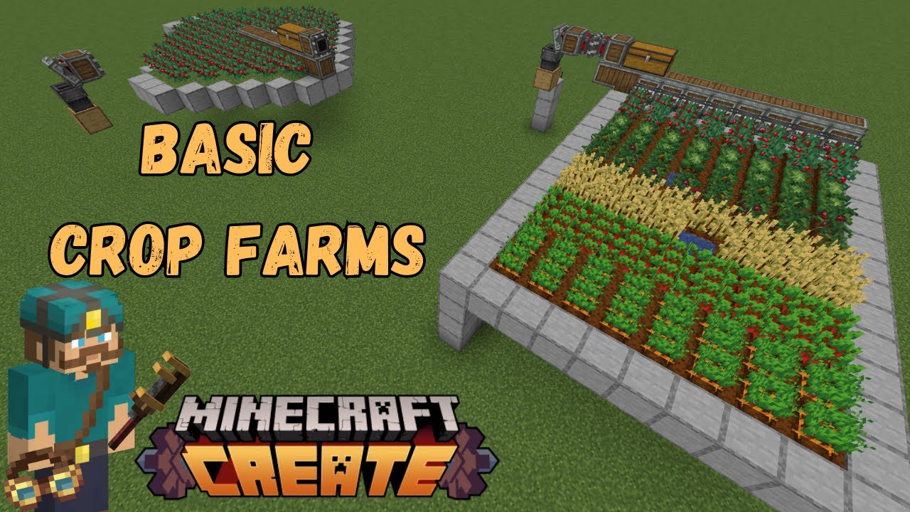 I Built a CROP FARM Create Mod Minecraft Tutorial - YouTube
