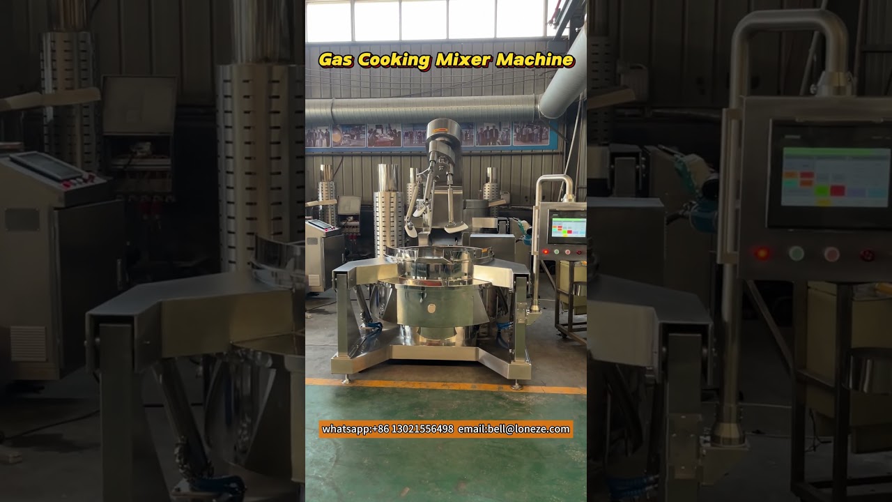 300L Multi Scraper Industrial Planetary Gas Sauce Cooking Mixer Pot 