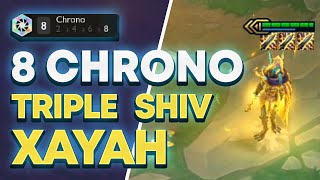 Electrifying the whole map! | 8 Chrono 3 Static Shiv Xayah | TFT Galaxies | Teamfight Tactics Set 3