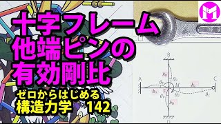 142　十字フレーム・他端ピンの有効剛比　【構力マラソン】ゼロからはじめる構造力学