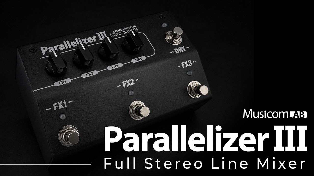 MusicomLAB PARALLELIZER III Full Stereo Line Mixer Blender Pedal