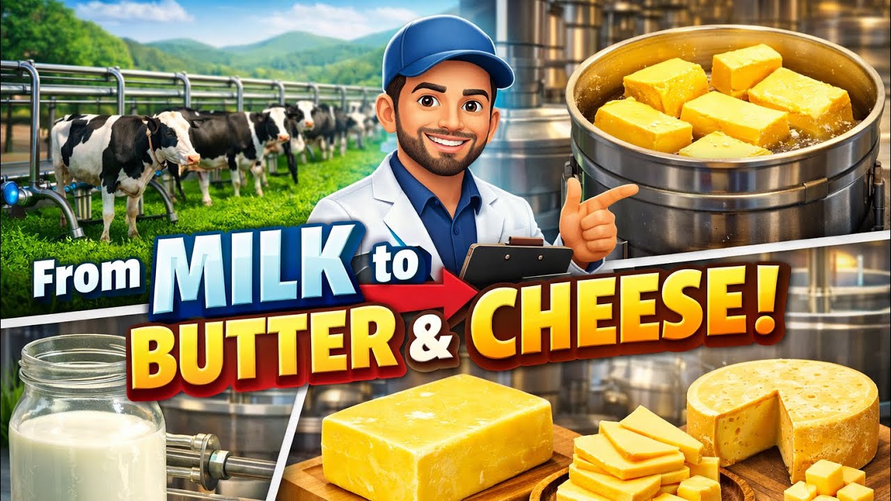 How butter and cheese made from milk 