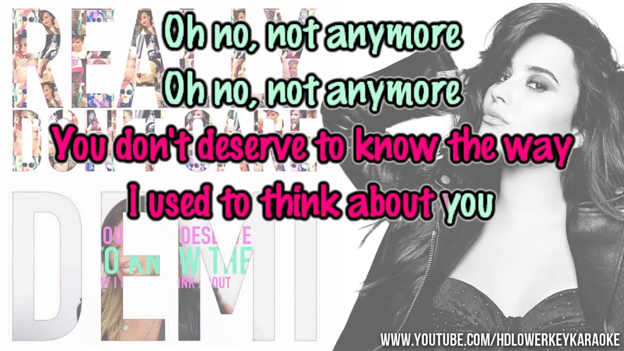 Demi Lovato - Really Don't Care (feat. Cher Lloyd) [Lower Key Karaoke / Instrumental]
