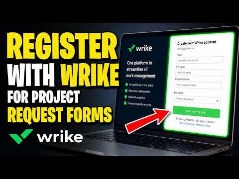 How to register with Wrike for project request forms - Easy Tutorial
