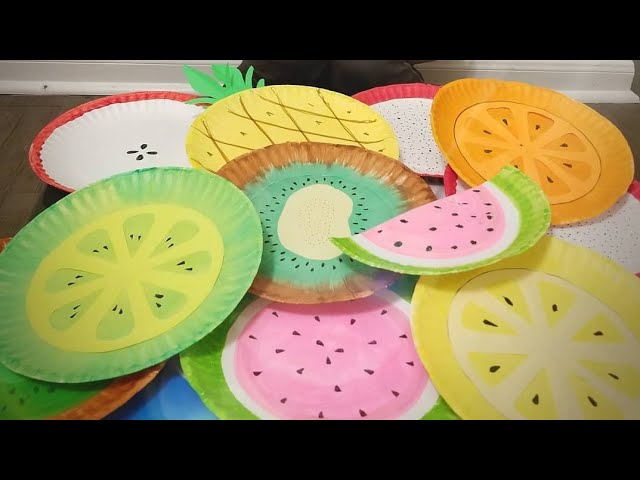 Paper Plate Fruits Crafts For Kids