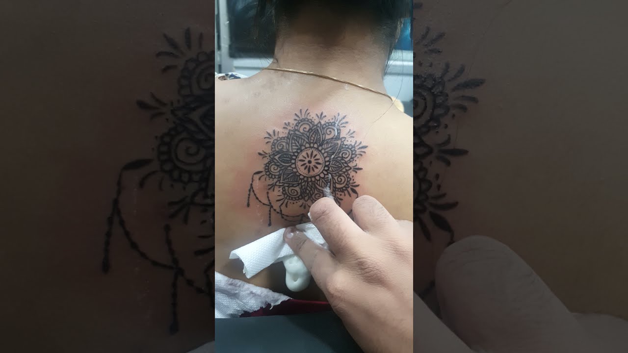 Mandala tattoo |Back Tattoo |Girls Tattoo | tattoo on back in dehradun(Jas_tattoo_studio) |