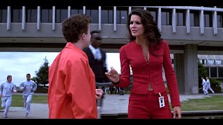Young Angie Harmon Very Sexy in a Tight Red Busty\/Midriff Outfit 1080P BD