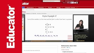 Basic Math: Stem and Leaf Plots