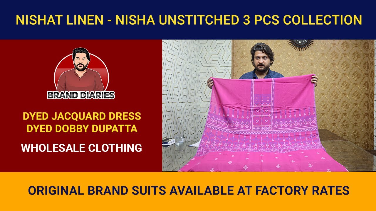 Nishat Linen Nisha Unstitched 3 Piece Collection Dyed Jacquard
