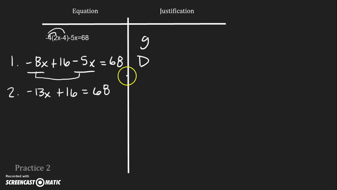 Solving Multi-Step Equations with Proofs - YouTube