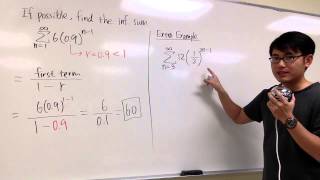 Series, 11 2 #21, Geometric Series (with extra example)