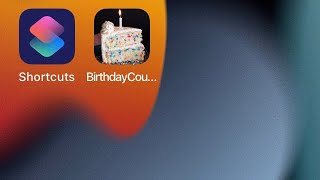 How to create birthday count down using Shortcuts app screenshot 3
