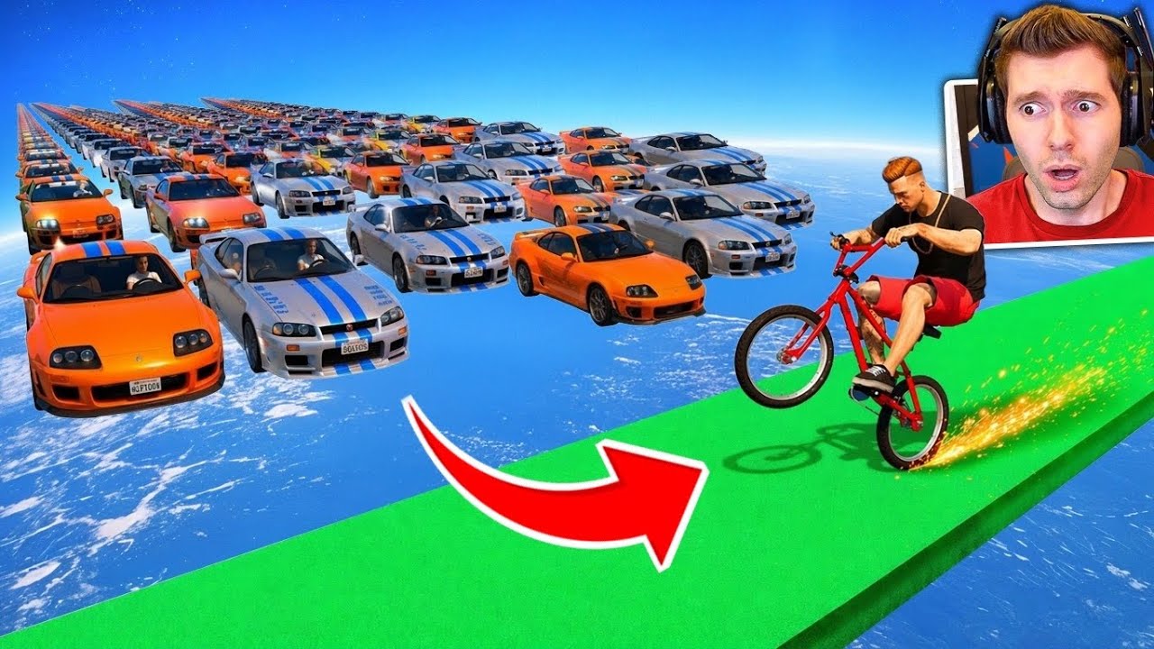GTA V Online: MOTO vs 100 CARROS do BRIAN! - impossível!