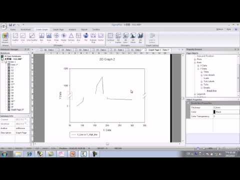 SigmaPlot 斷軸