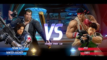 MARVEL VS. CAPCOM: INFINITE Frank West and Winter Soldier vs Ryu and Chris
