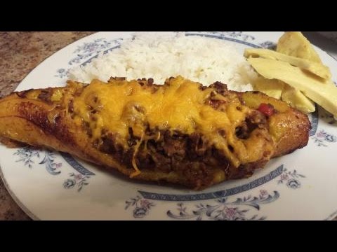 Canoas de Platanos Maduros con Carne Molida - YouTube