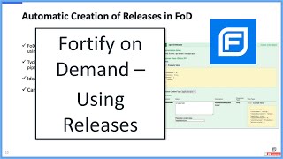 Fortify on Demand - Using Releases in FoD