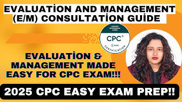 Consultation EM Coding guidelines explained with practice Questions#cpc #cpcexam#emcodingguidelines