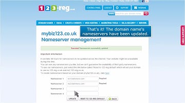 Change your Nameservers to Digicom server on 123reg