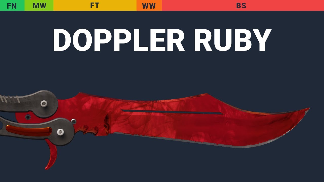 Butterfly Knife Doppler Ruby - Skin Float And Wear Preview