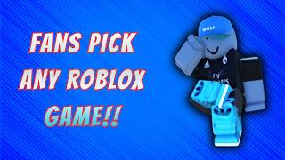 🔴 #shorts FANS PICK THE GAMES I PLAY ON ROBLOX!! 🔴 screenshot 3