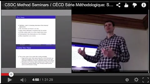 CSDC Method Seminars / CCD Srie Mthodologique: Sca...