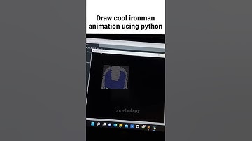 Draw cool ironman animation using python#programming #python #shorts #coding