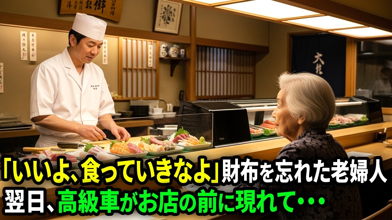 「食べていきなよ」寿司屋で財布を忘れた老婦人、翌日、重機が店を取り壊して・・・