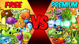 Team FREE vs PREMIUM Plants - Who Will Win? - PvZ 2 Team Plant vs Team Plant