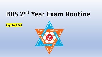 BBS 2nd Year | Exam Routine | Regular 2081 #ican #education #bbs