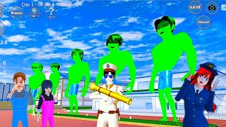 Agent Rahasia Polisi Genji VS Pasukan Hulk 😱 | Yuta Mio Panik | Sakura School Simulator