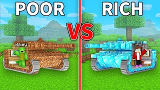 Mikey Poor vs JJ Rich TANK HOUSE in Minecraft (Maizen)