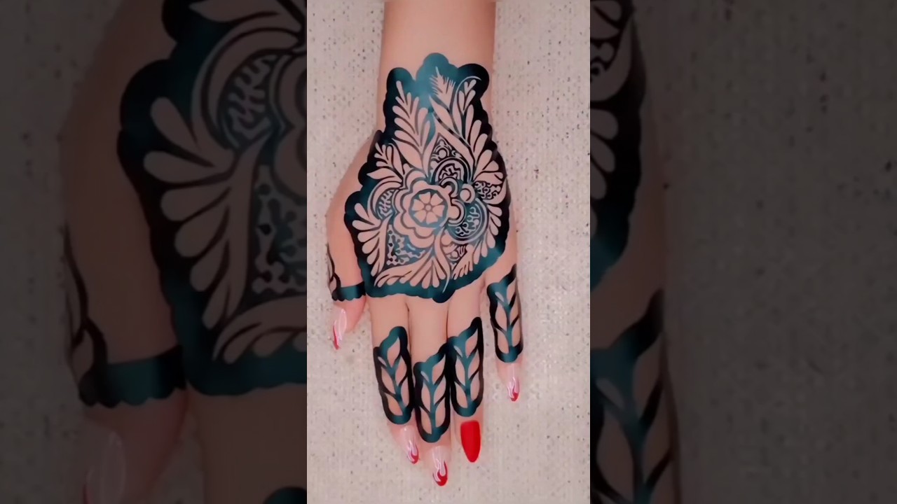 beautiful sticker mehndi design #shorts