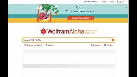 Integrals with Wolfram Alpha