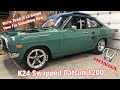Building A Honda K24 Powered Datsun 1200 Drag Car! V8 Guys Build Their First 4 Cylinder! Part 1